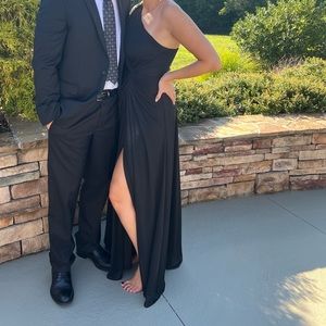 Azazie Brooke bridesmaids dress Black size A10